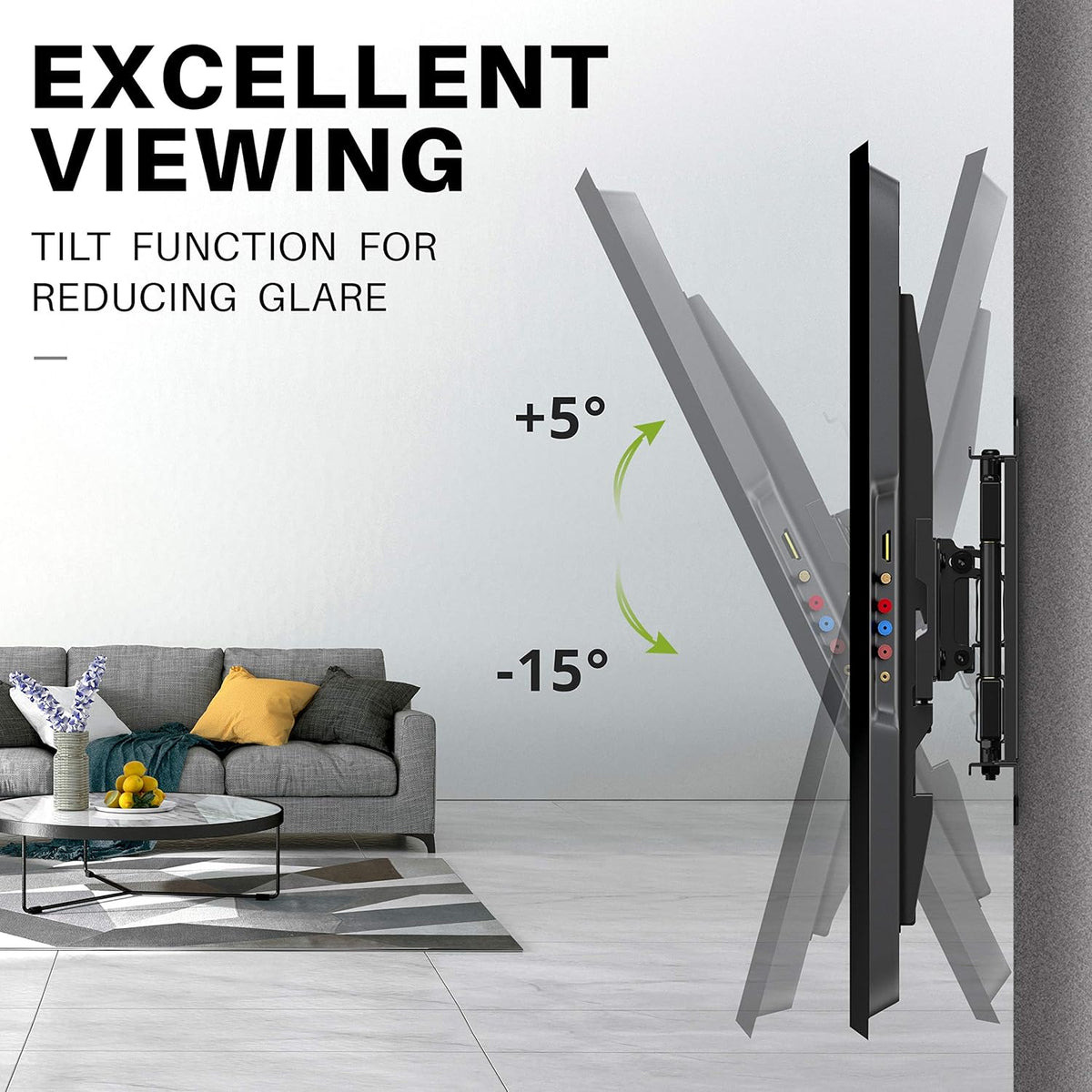 Full Motion TV Wall Mount for 32-65 inch Flat Screen TVs, Max VESA 400x400mm, Holds up to 110lbs, Pack of 2 R261651