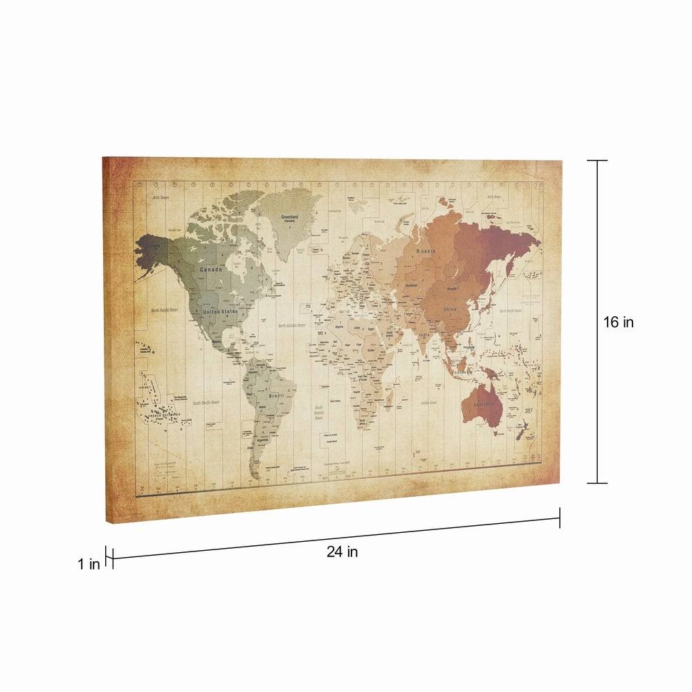 Map Canvas Art - 35 x 47 Z809