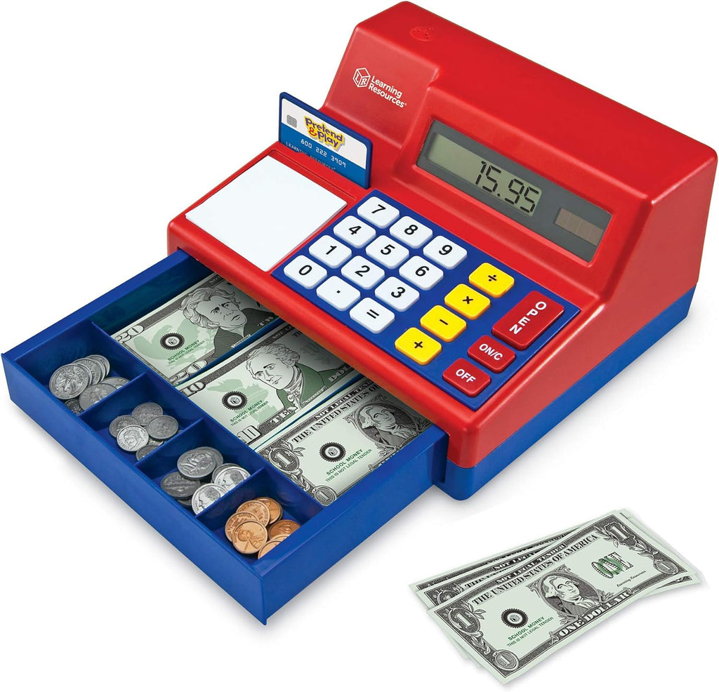 Pretend & Play Calculator Cash Register, 73 Pieces, Ages 3+ K165091
