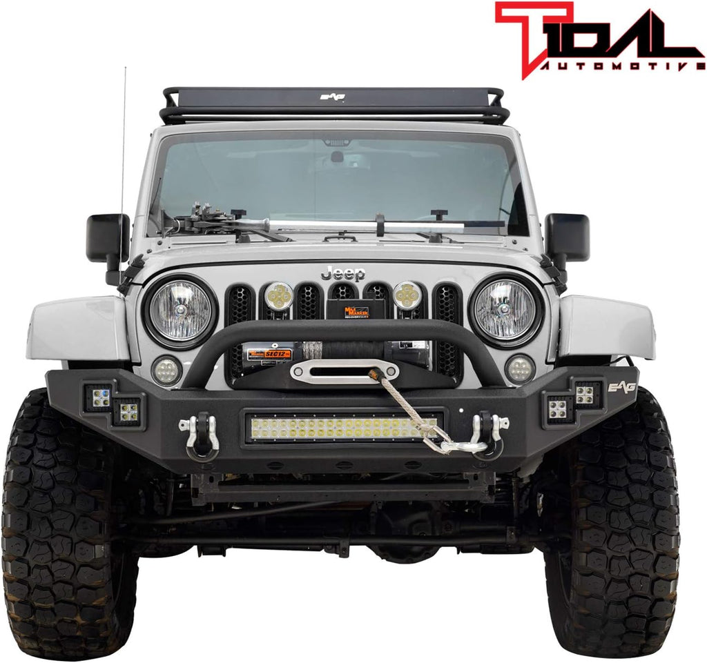 LED Front Bumper with Winch Plate for Wrangler JK Z26475