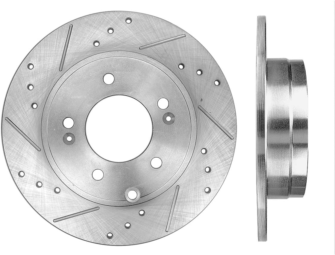 283mm Drilled & Slotted 5 Lug Rotors Pack of 2 N63216