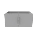 Gray Wood Floating Vanity Base with Drawers F485