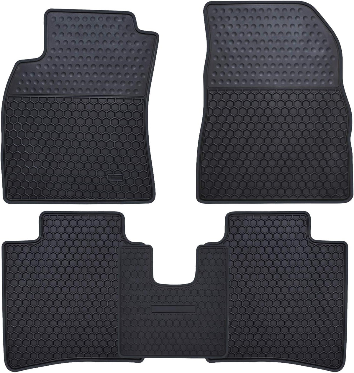 Black Rubber Car Floor Mats for 2014-2019 Nissan Sentra R74542