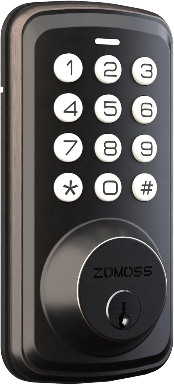 Oil Rubbed Bronze Electronic Keypad Deadbolt Lock, Pack of 2 D156080