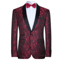 Floral Blazer with Notched Lapel V9322