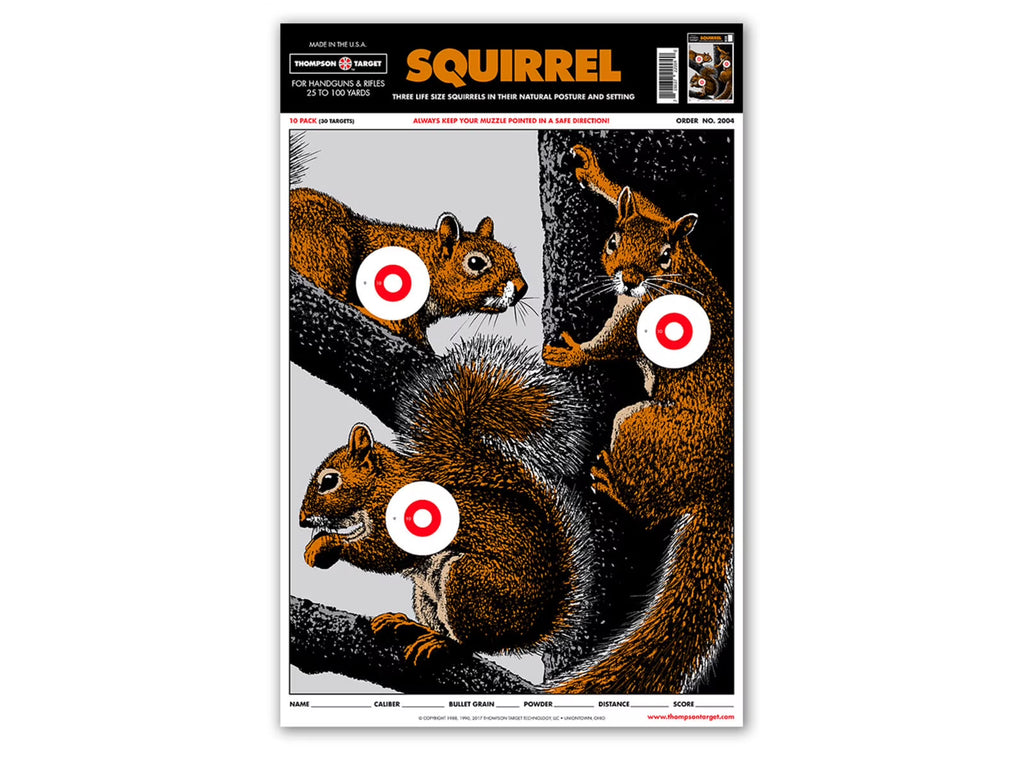 Life-Size Squirrel Paper Hunting Targets, 100 Pack S399865