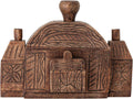 Carved Mango Wood Boxes, Natural, Pack of 2 K849450