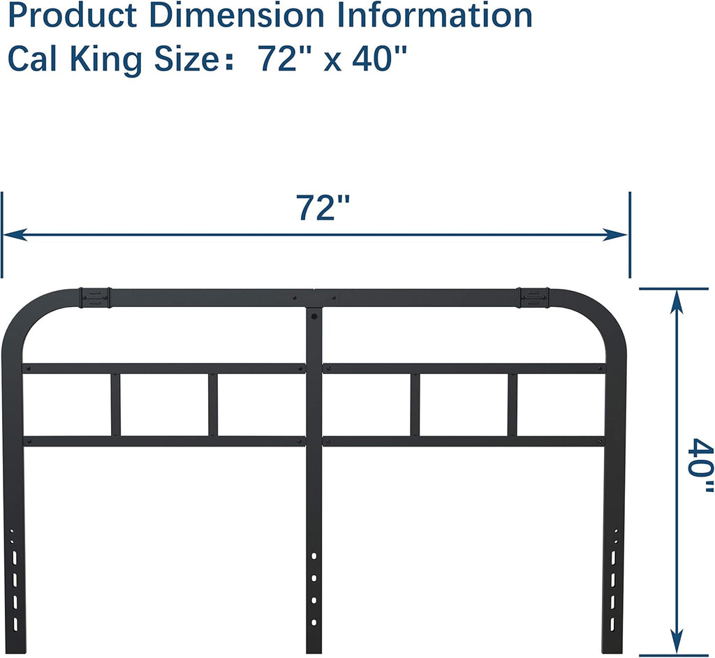 Black Metal Steel California King Bed Headboard Pack of 2 C1138