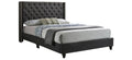 King Upholstered Bed, Ash Black V921335