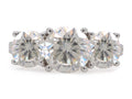 10K Solid Yellow Gold 3 Stone Moissanite Engagement Ring C8782