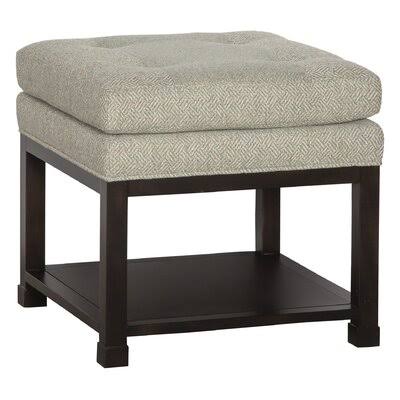 Almond/Charcoal Tufted Square Ottoman with Storage H676031