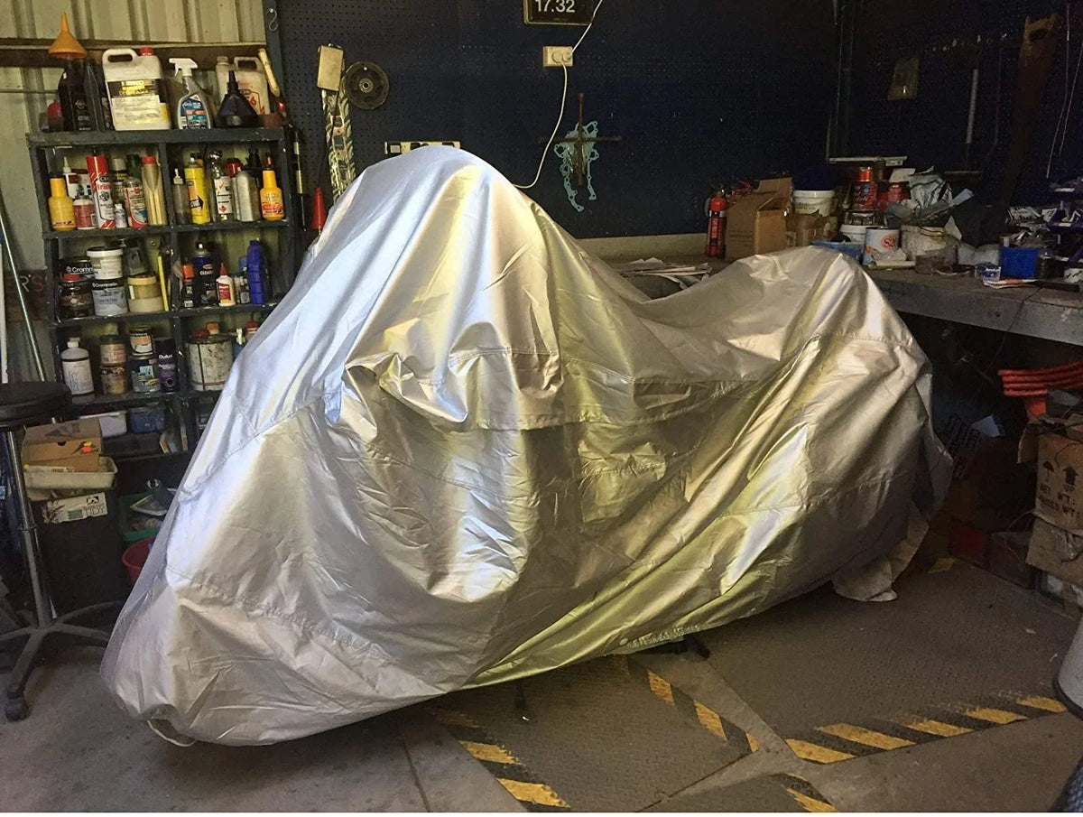 Motorcycle Cover with Securing Straps and Storage Bag I315929