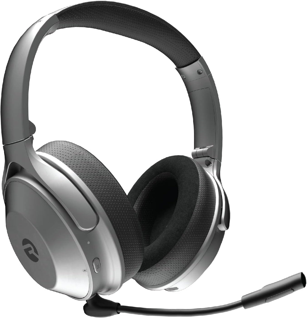Silver Bluetooth Wireless Headphones with Detachable Mic C834018