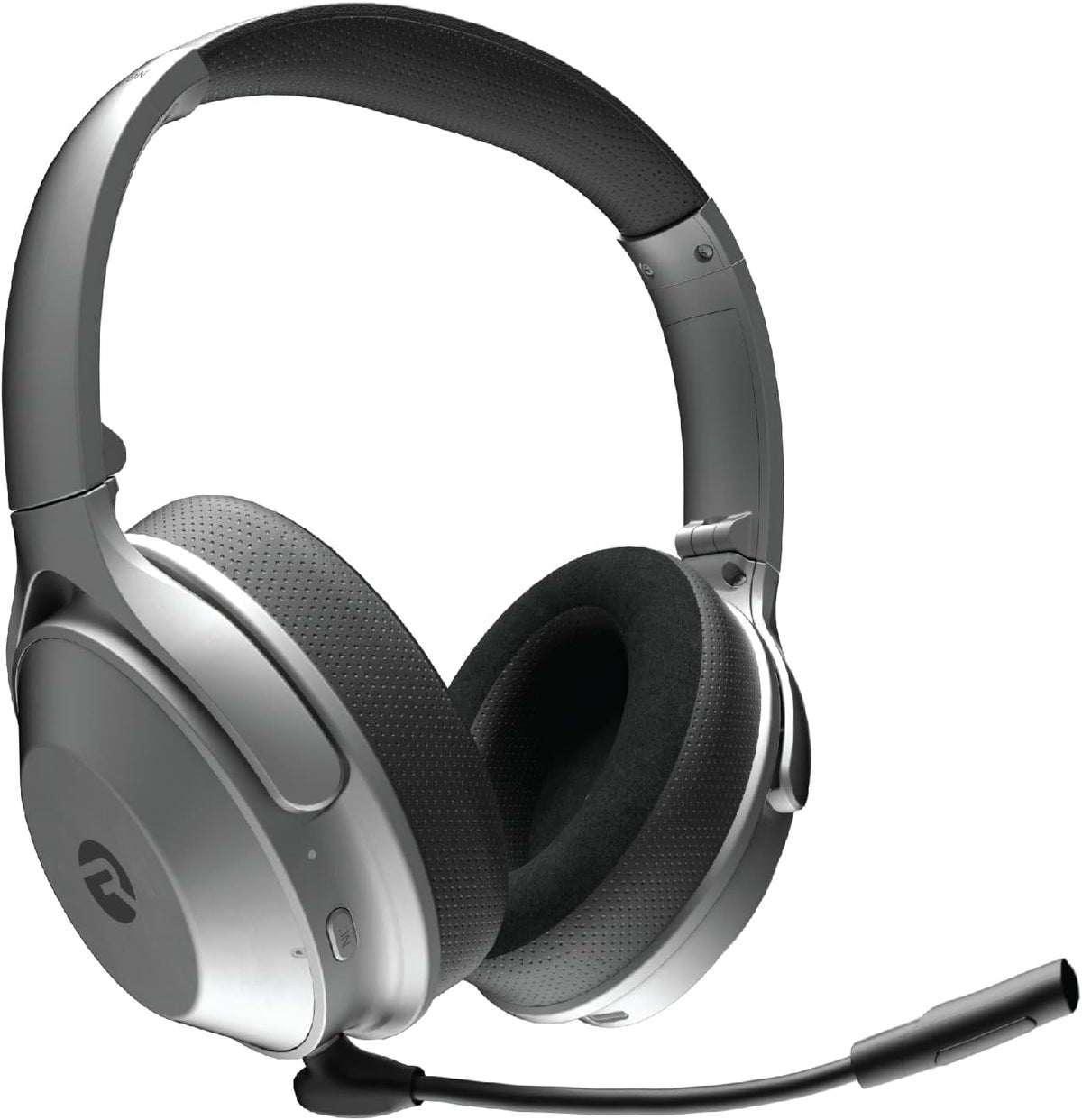 Silver Bluetooth Wireless Headphones with Detachable Mic C834018