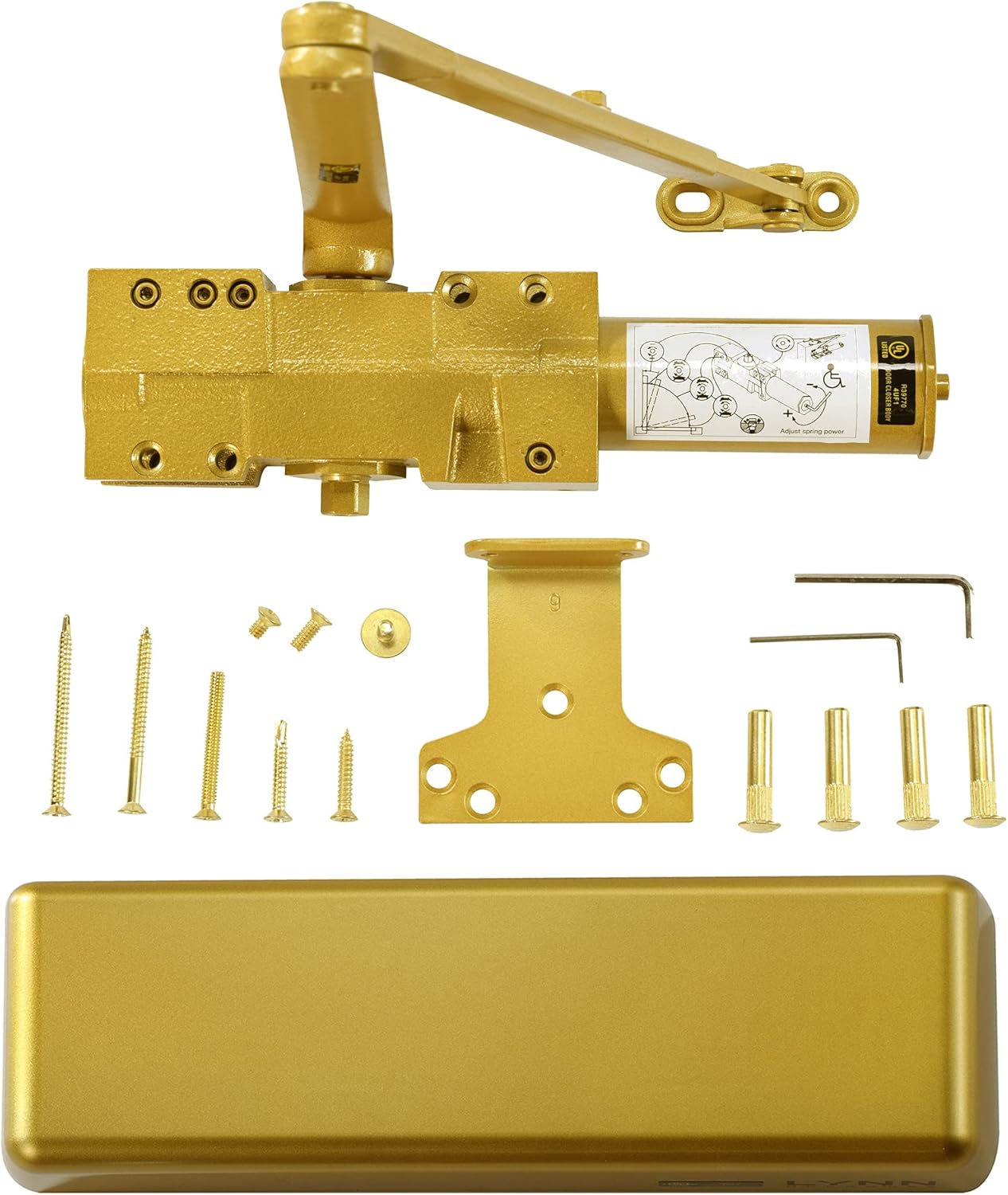 Extra Heavy Duty Commercial Door Closer, Surface Mounted, Grade 1, Cast Iron E4606