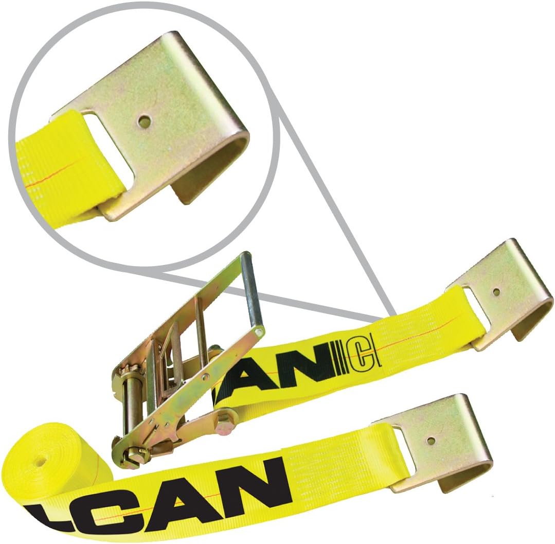 4 Inch x 30 Foot 2 Pack Ratchet Strap with Flat Hooks B9439