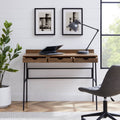 3 Drawer Reclaimed Barnwood Writing Desk K96382