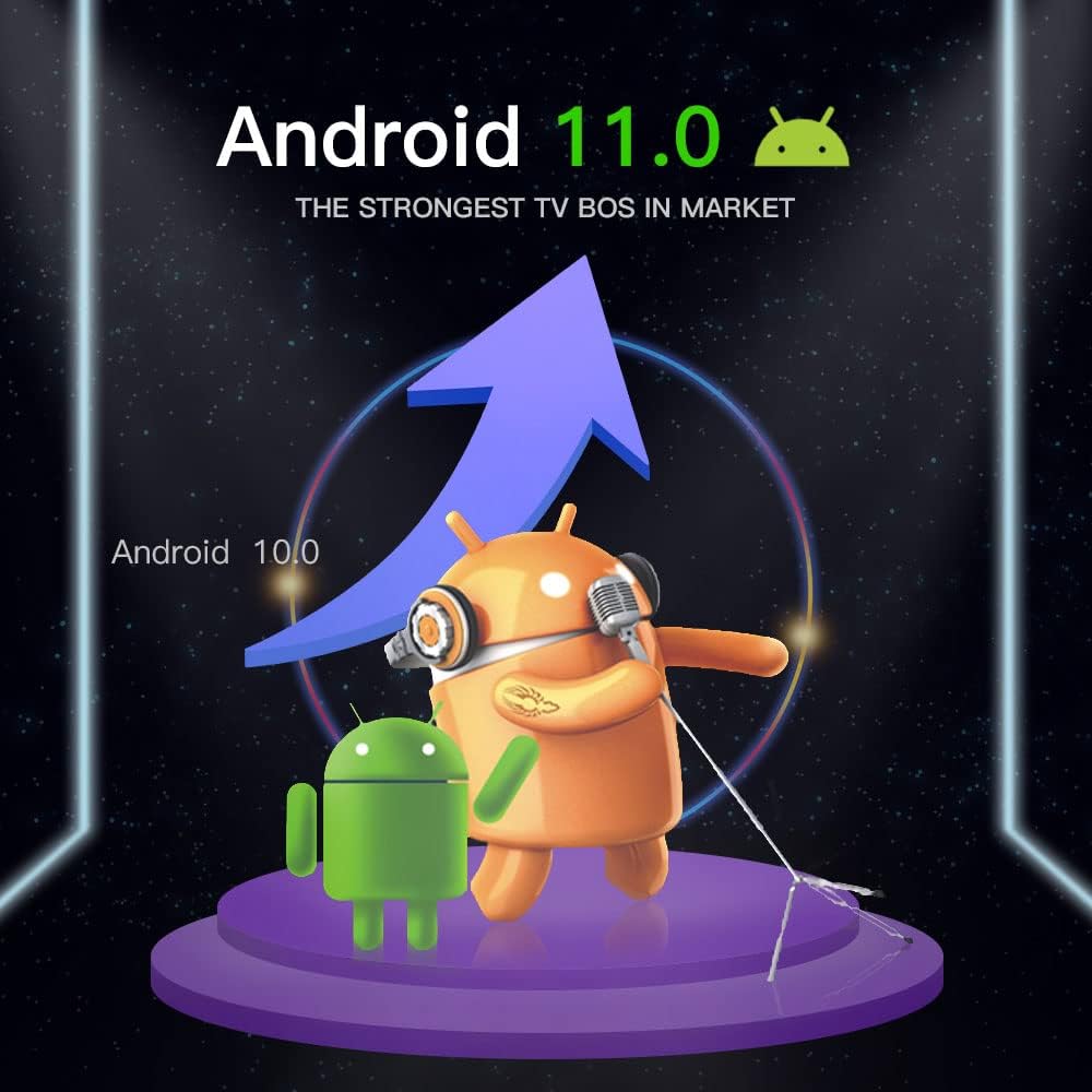 Android 11.0 TV Box 4GB RAM 32GB ROM Quad-core 4K Ultra HD with Bluetooth 4.1 Pack of 2 B9596