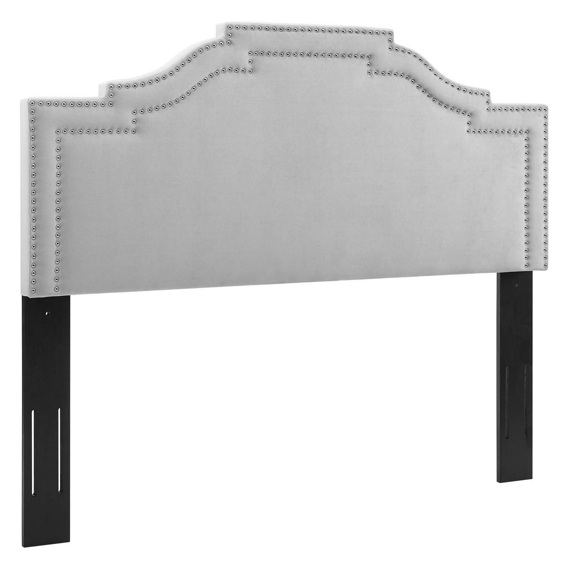 Light Gray King/California King Velvet Headboard Y180