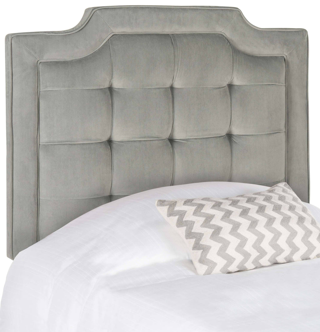 Pewter Twin Tufted Velvet Headboard D349906