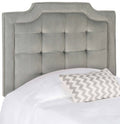 Pewter Twin Tufted Velvet Headboard D349906
