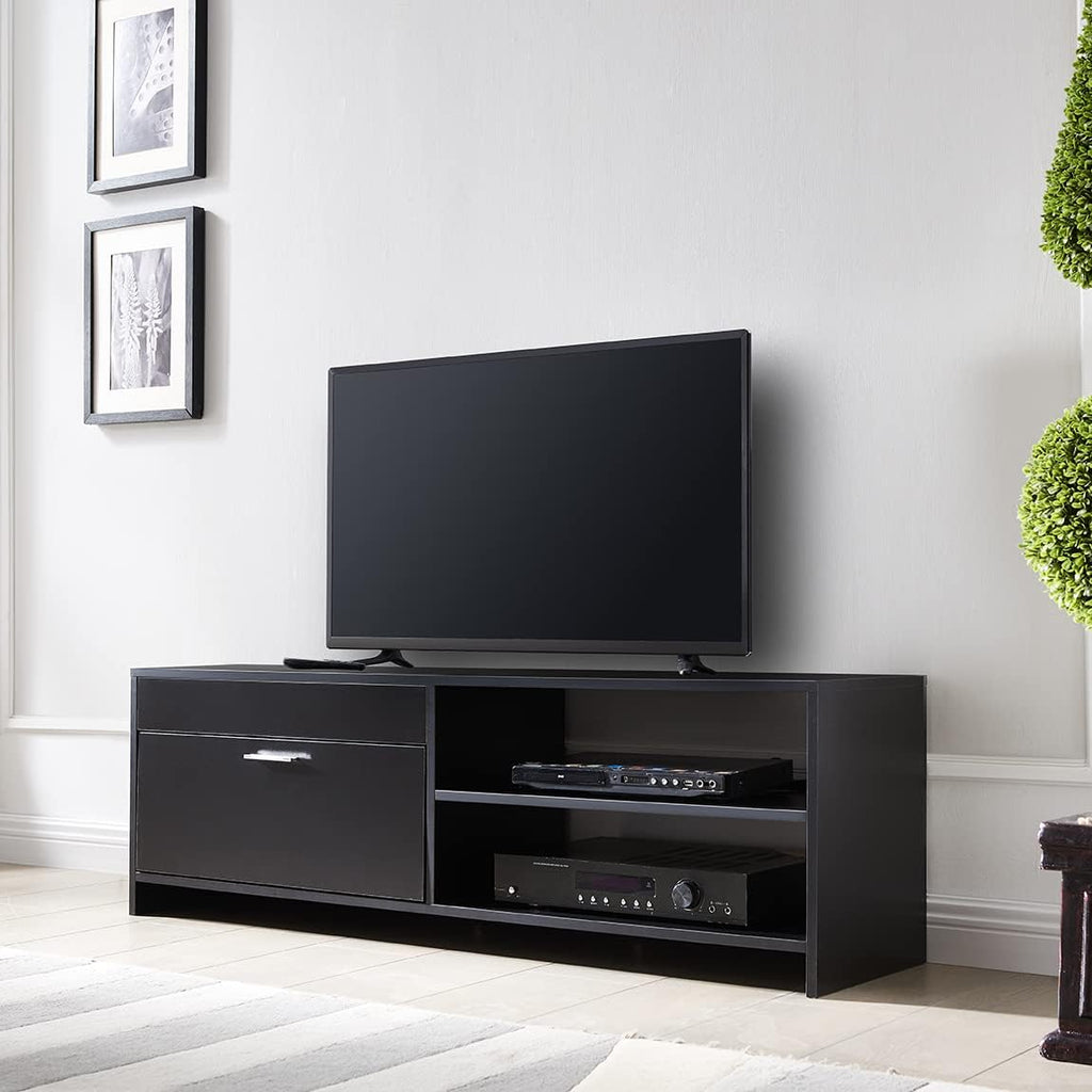 Black TV Cabinet with Storage Drawers D586