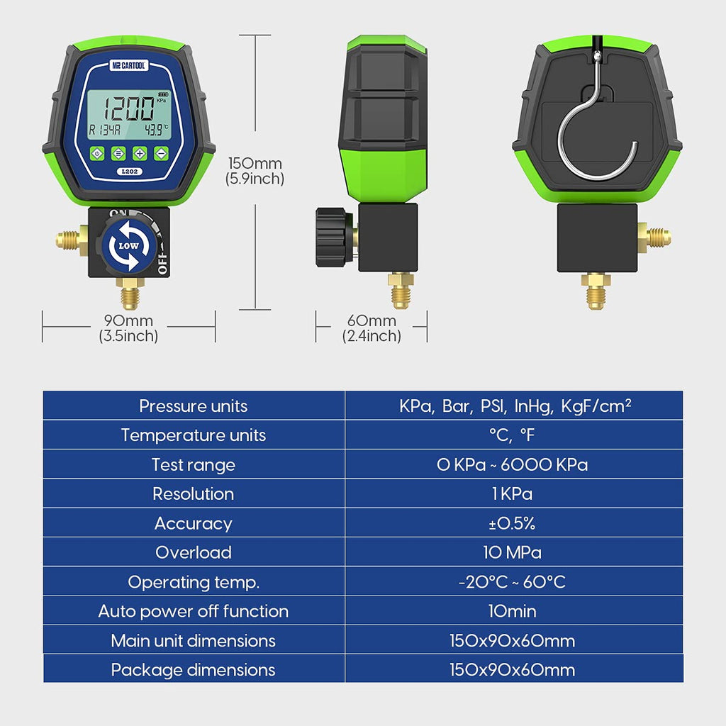 Digital Manifold Gauge Set for HVAC Systems C7450