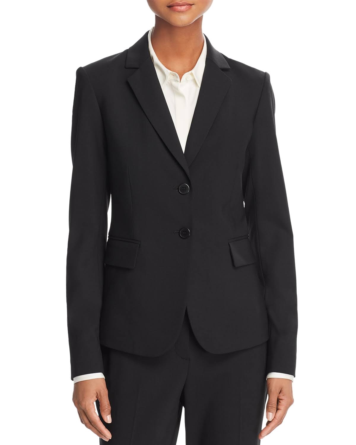 Deep Navy Wool-Blend Blazer Q43802