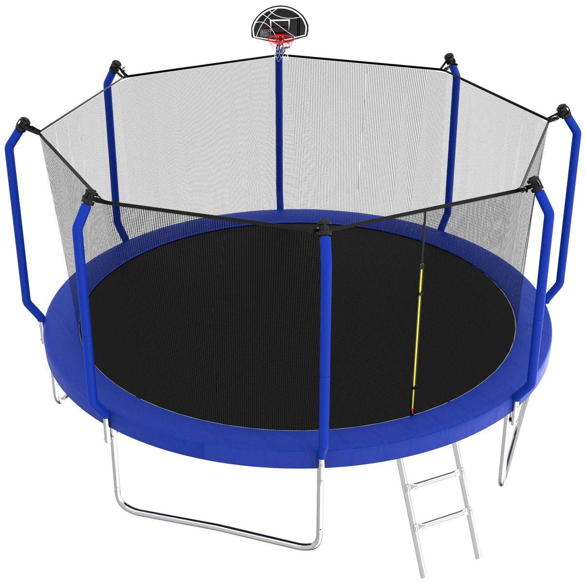 1500LBS 14FT Trampoline with Enclosure, Ladder, Basketball Hoop, Ball A50297