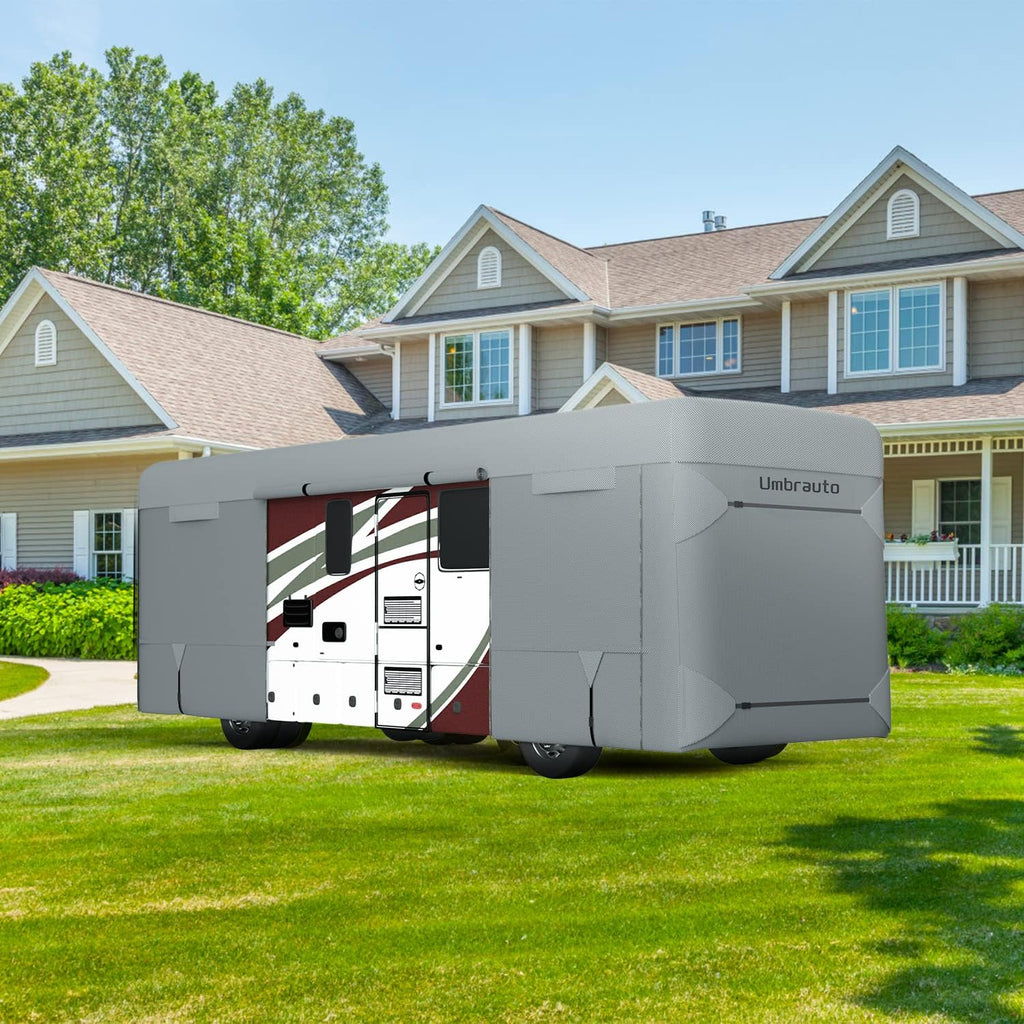 RV Cover for 37' to 40' Motorhome with 2Pcs Extra Straps K78913