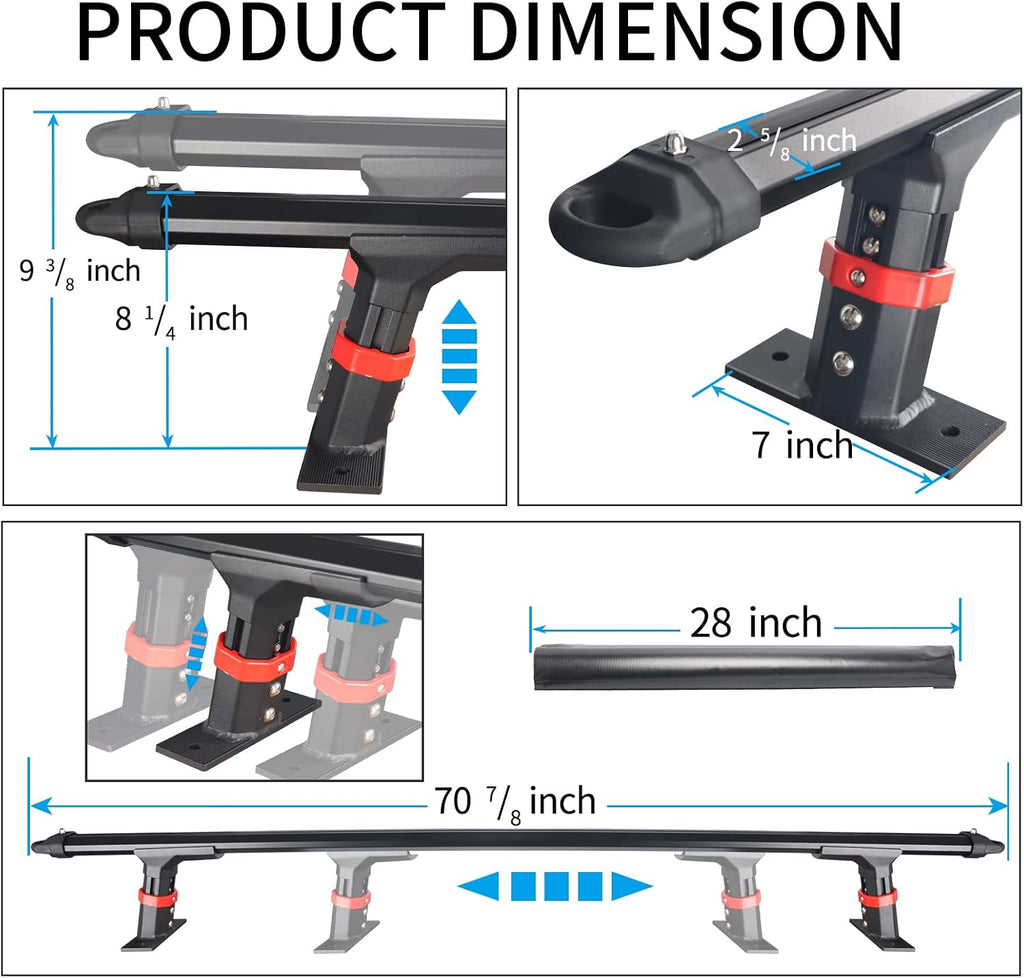 Truck Bed Racks Low Profile Adjustable Height Heavy Duty X651
