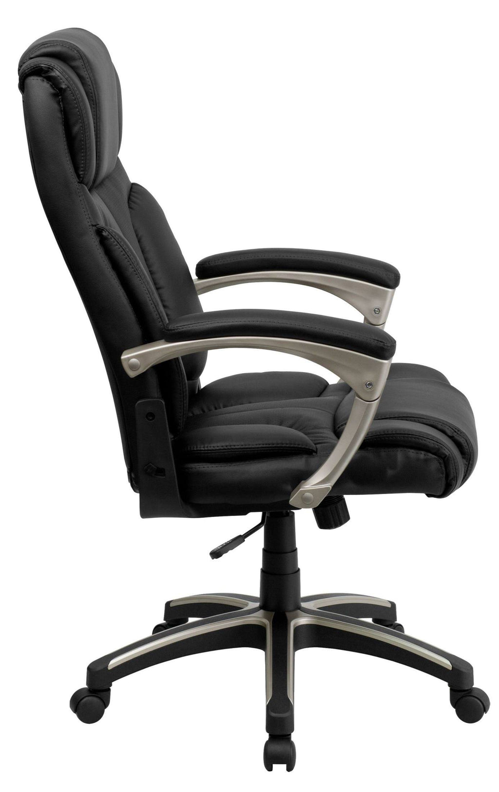 High Back Folding Black Leather Executive Swivel Office Chair N7950