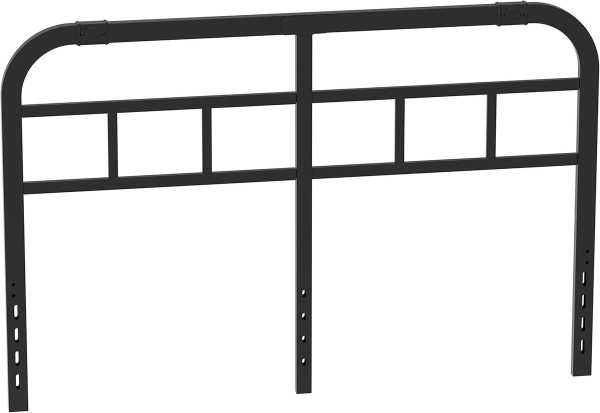 Black Metal Steel California King Bed Headboard Pack of 2 C1138
