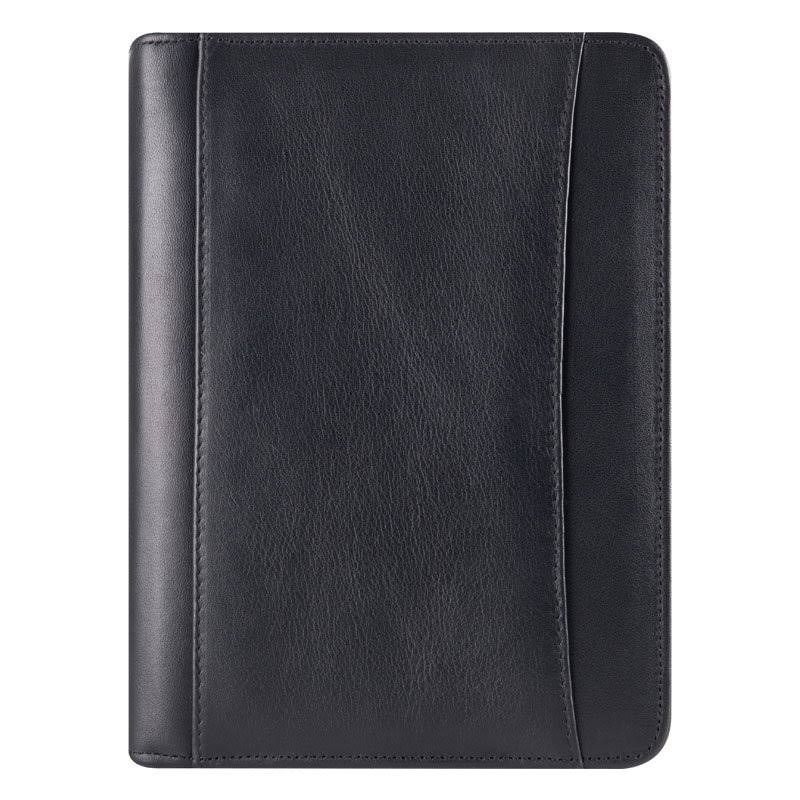 Black Nappa Leather Zipper Binder S5910