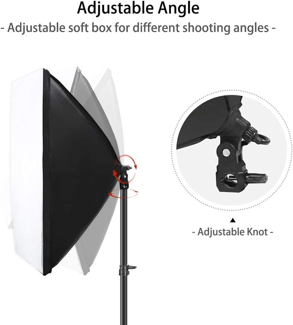 20x 27 inch Softbox Lighting Kit with E27 150W Bulbs 5500K, Pack of 2 A31614