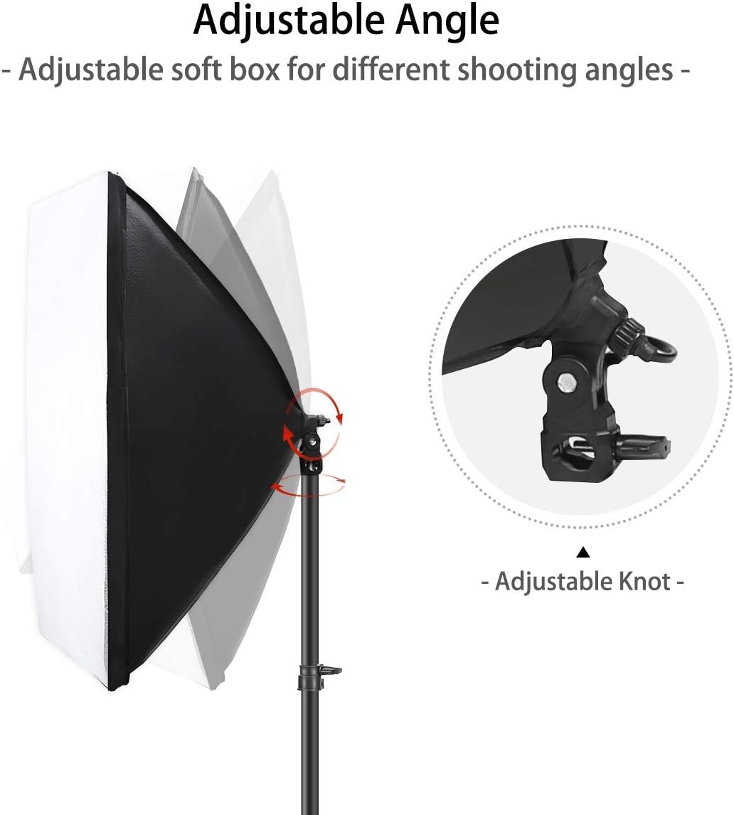 20x 27 inch Softbox Lighting Kit with E27 150W Bulbs 5500K, Pack of 2 A31614
