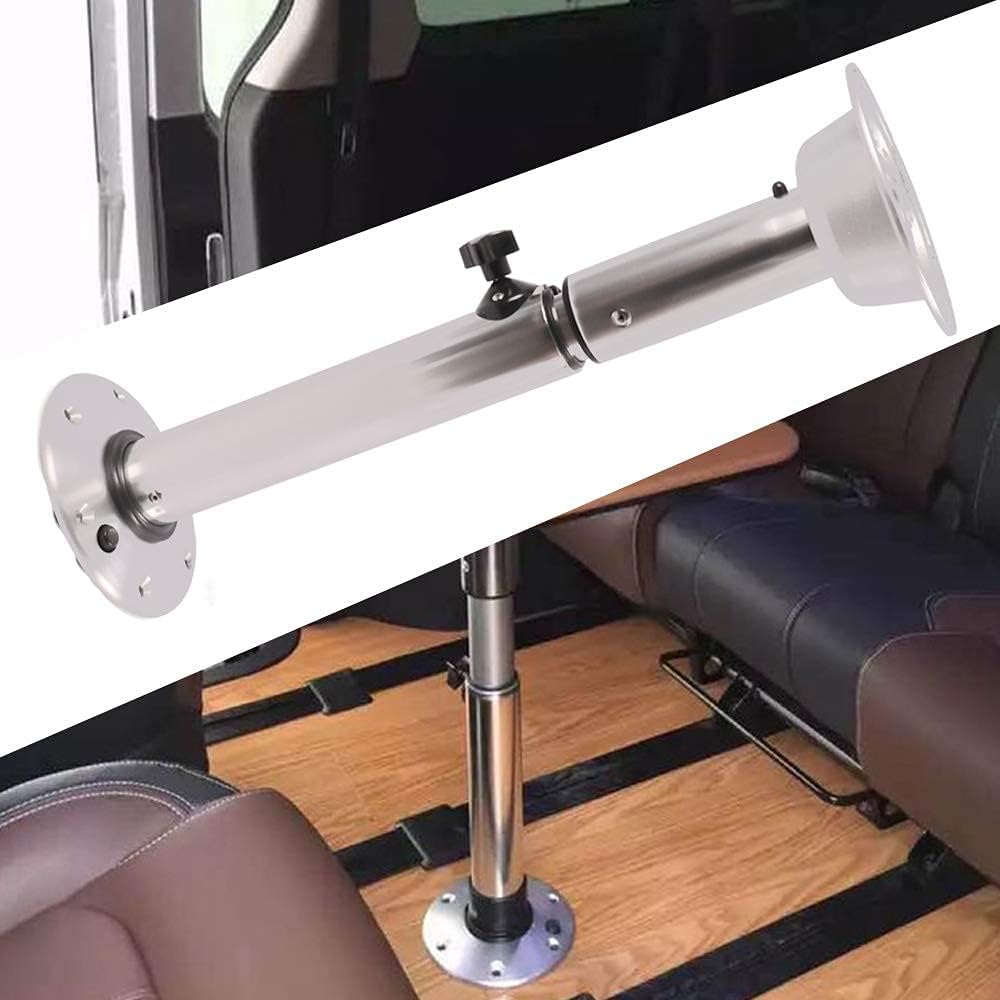 Adjustable Table Pedestal Stand 22-28 Inch Aluminum Finish Removable Q2899
