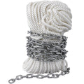 Boat Anchor Chain 15' x 5/16" Galvanized Chain with 1/2" x 200' Nylon Rope N139