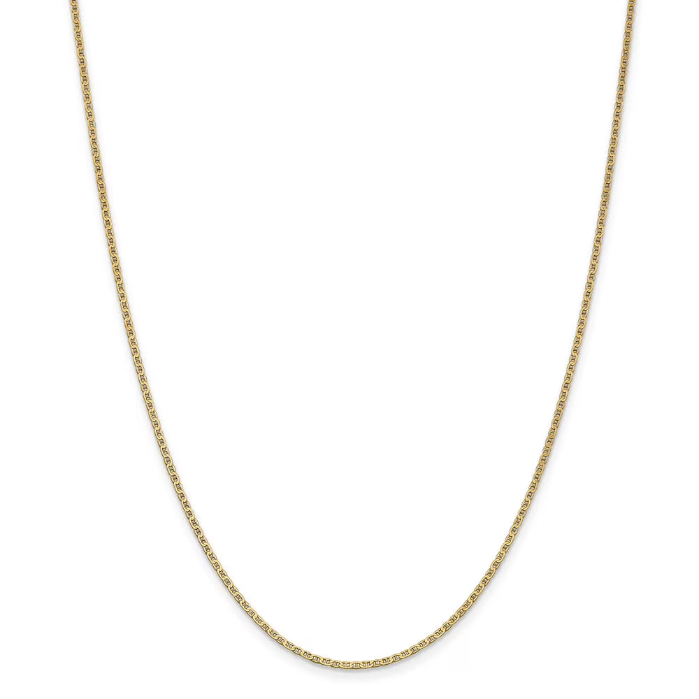 14kt Yellow Gold 1.5mm Flat Anchor Link Pendant Chain, 20 inch K19423