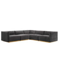 5-Piece Velvet Sectional P2882