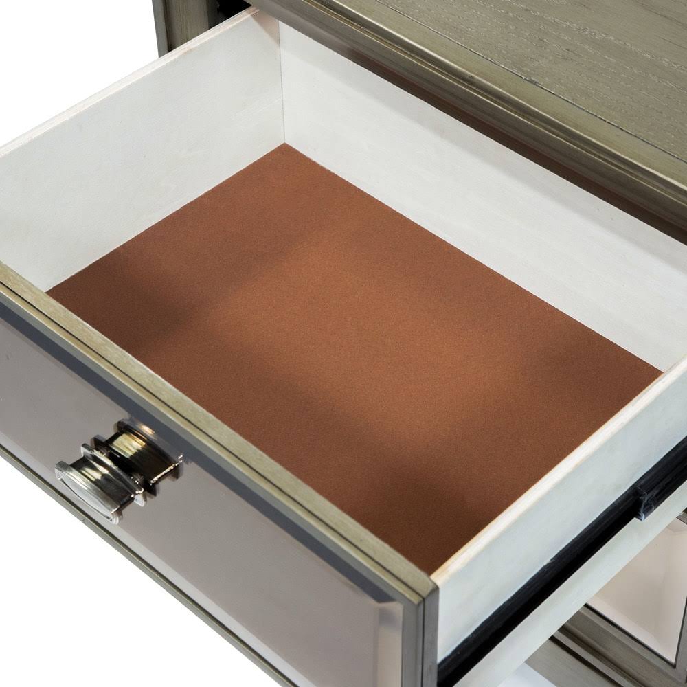 Silver-Tinted Nightstand D18761