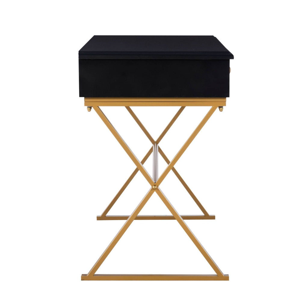 Black Two-Drawer Desk I645