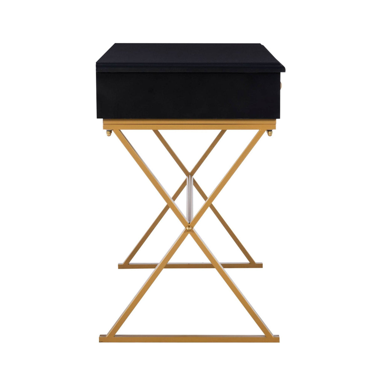Black Two-Drawer Desk I645