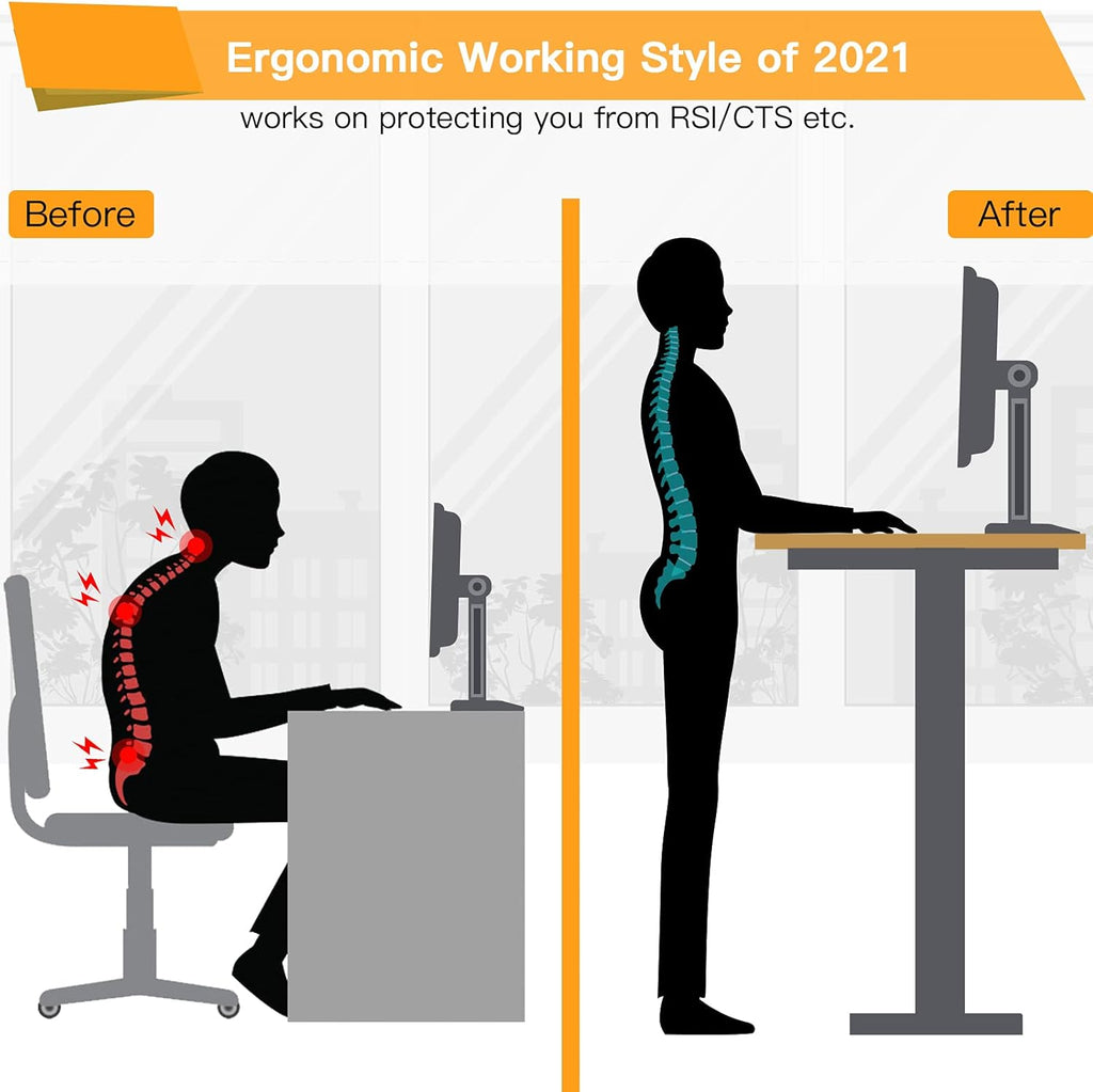 Electric Stand up Desk Frame Height Adjustable Sit Stand Desk Frame S94008