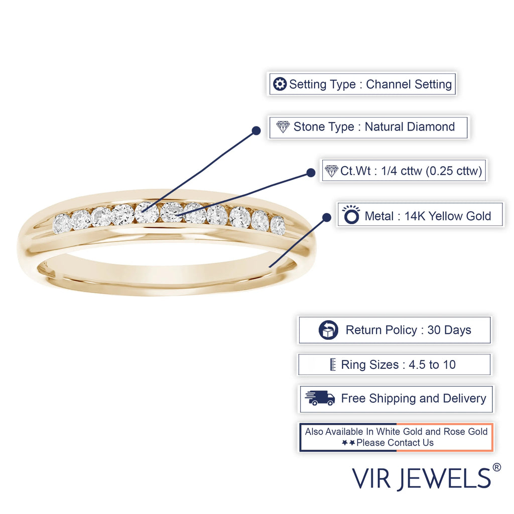 14K Yellow Gold Diamond Bridal Band Z24309