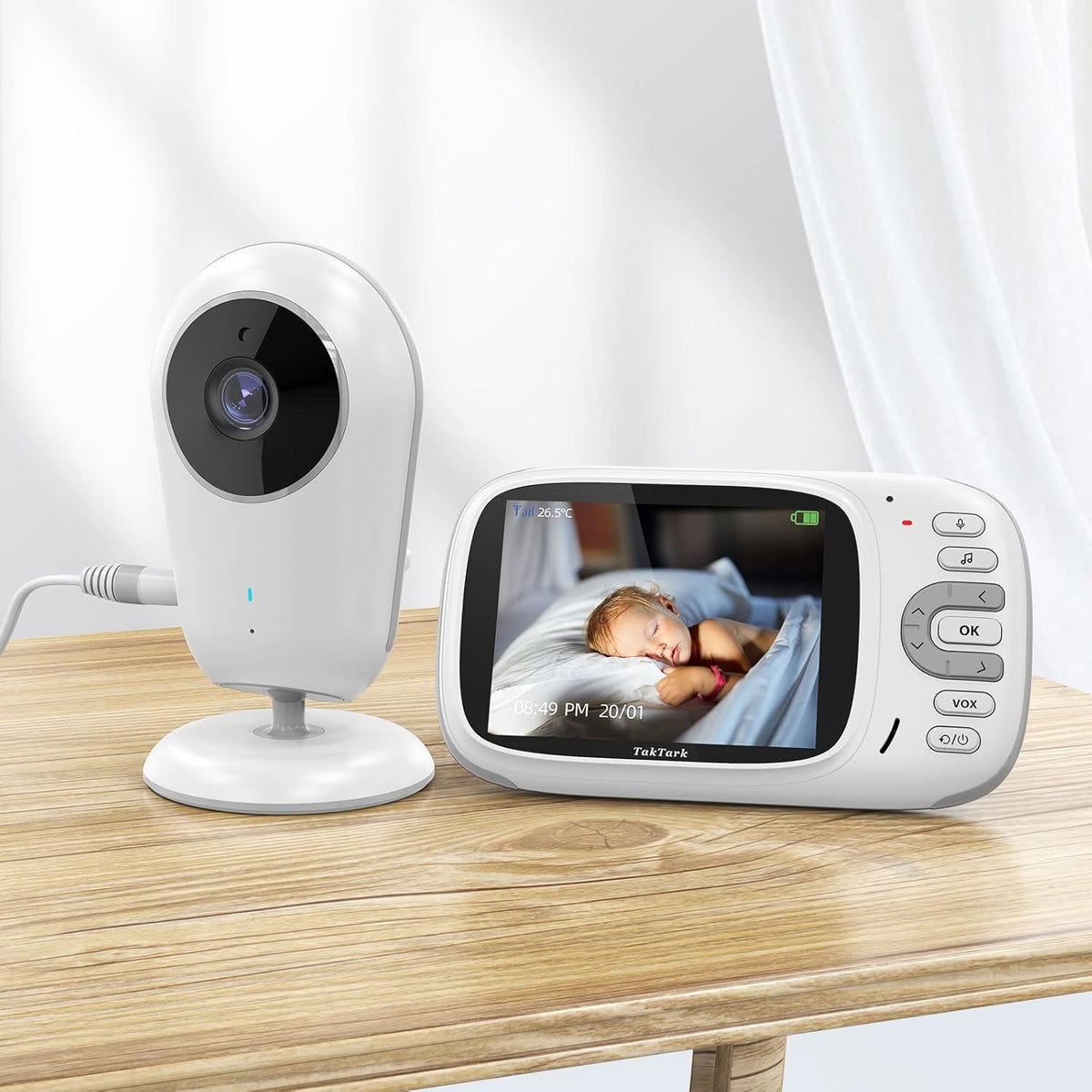 Baby Monitor with Camera and Audio, No WiFi, 2-Way Talk-Back, Infrared Night Vision R113921
