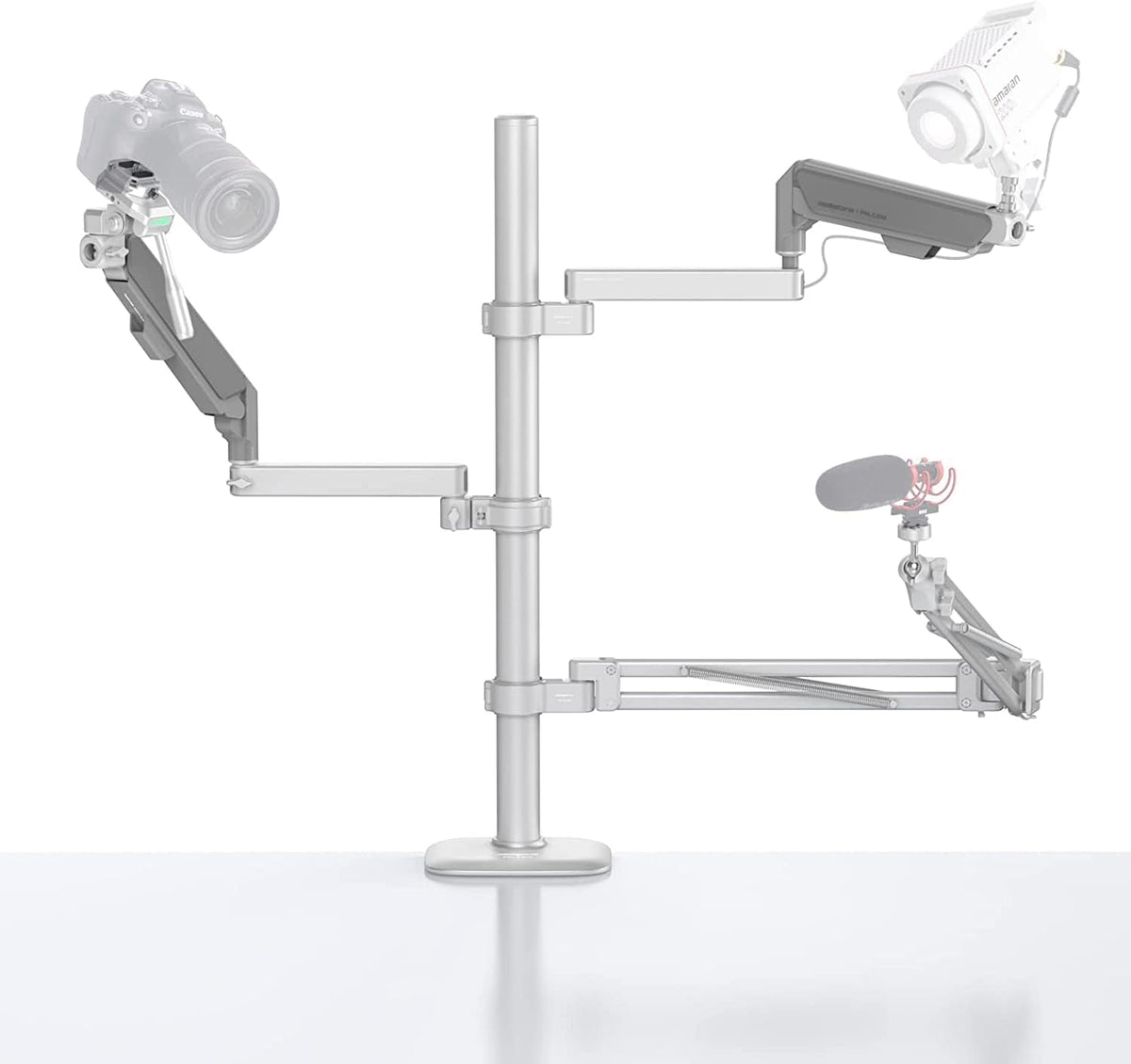Desk Camera Mount Webcam Stand with Microphone Boom Arm Tripod Z4214