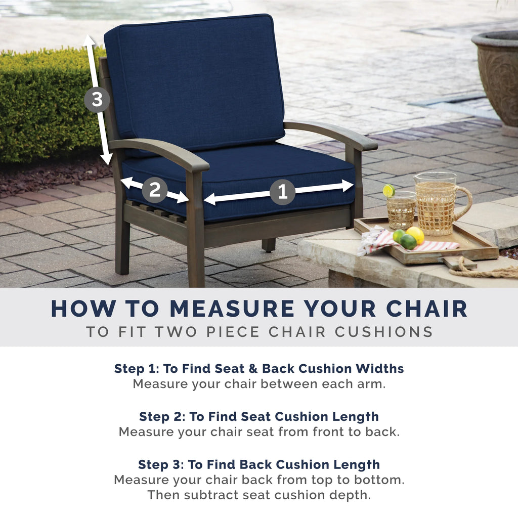 Sapphire Blue Outdoor Dining Chair Cushion Set 21 x 21 X74924