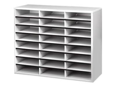Sorter, 24 compartments, A4, landscape, dove gray L76704