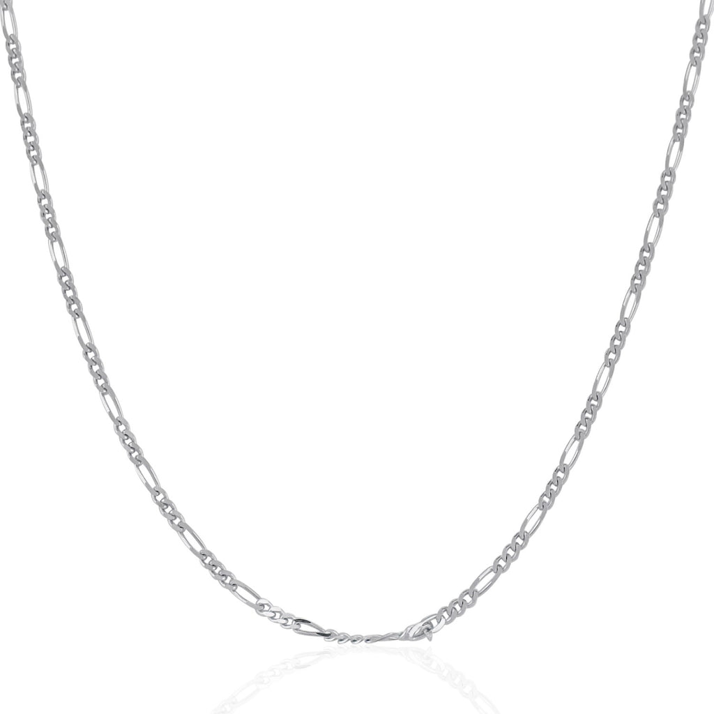 14K White Gold Solid Figaro Chain 20'' H85916